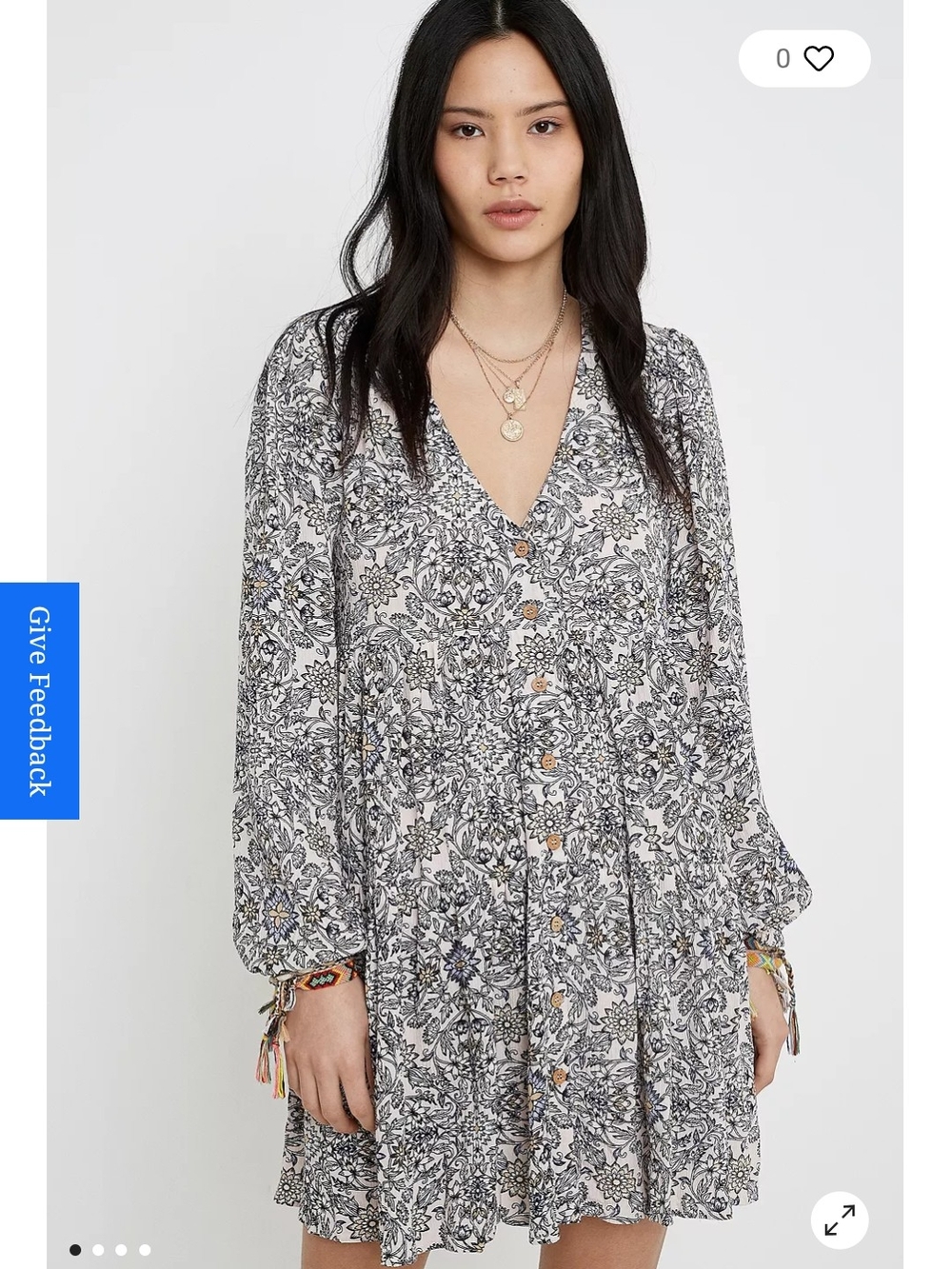 Urban Outfitters Primrose Summer Mini Dress with Boho Floral Print